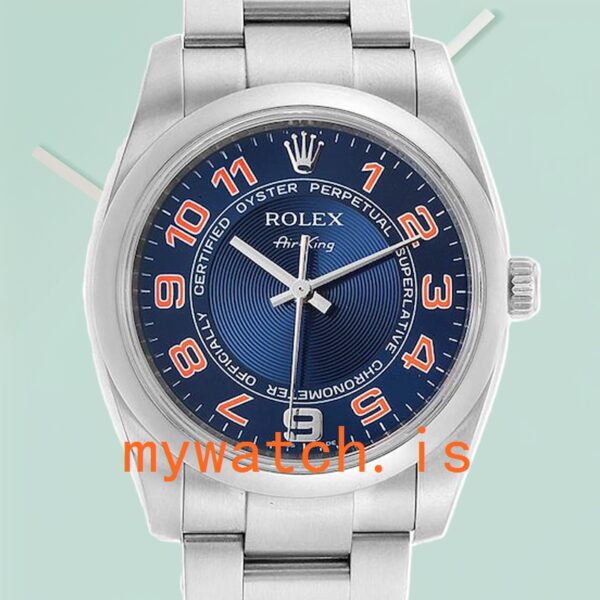 Rolex Air-King Men's 114200BLAO 36mm Blue Dial Stainless Steel: Genuine vs. Replica