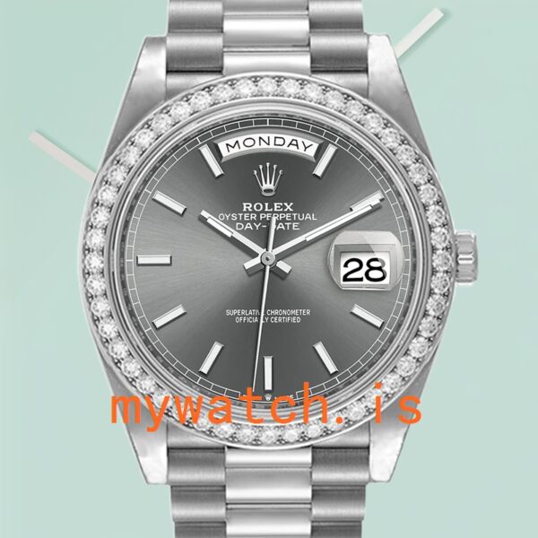Rolex Day-Date Men's 40mm m228349rbr-0041 Silver-tone: A Symbol of Prestige and Precision