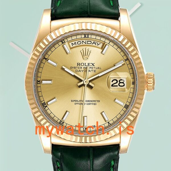 Rolex Day-Date 36mm m118138-0125 Mens Stainless Steel: Genuine vs. Replica