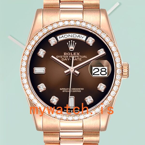 Rolex Day-Date 36mm Mens m128345rbr-0040: Genuine vs. Replica Analysis