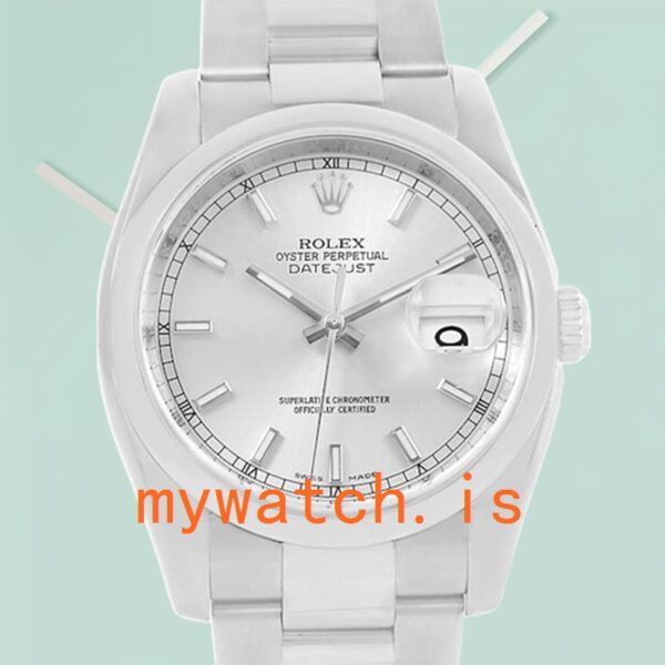 Rolex Datejust 116200SSO 36mm Mens Oyster Bracelet: Genuine vs. Replica