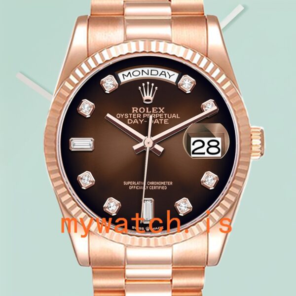 Rolex Day-Date 36mm Mens m128235-0037 Brown Dial: A Timeless Masterpiece
