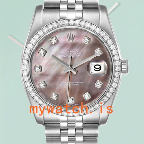 Rolex Datejust Mens 36mm 116244BKMDJ Automatic: Genuine vs. Replica