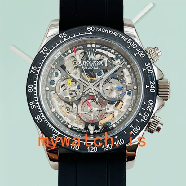 Rolex Daytona 40mm 116519 Mens Skeleton Dial Rubber Band: Genuine vs. Replica